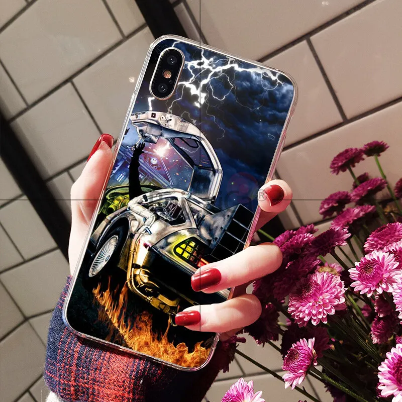 Ruicaica Назад в будущее делореан время Coque Оболочка Чехол для телефона iPhone X XS MAX 6 6s 7
