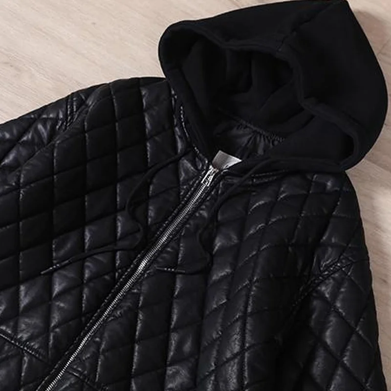 Парка женская стеганая с капюшоном теплая Повседневная Свободная утепленная