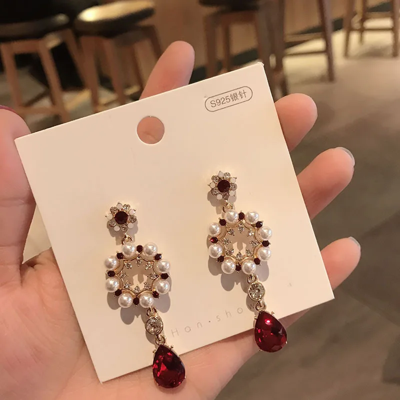 Новое поступление 2019 винтажная Капля воды женские серьги-подвески симметричные