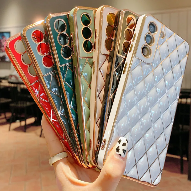 

Чехол для Samsung s21urra мобильный телефон, гальванизированный чехол из шкуры ягненка, полное покрытие, защитный чехол a325g a02s, мягкий