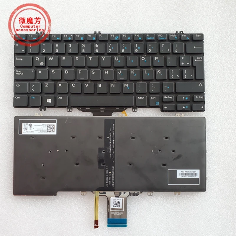 

BR Laptop Keyboard for DELL Latitude E5280 5288 5289 7280 7380 E7220 7290 with backlit backlight black