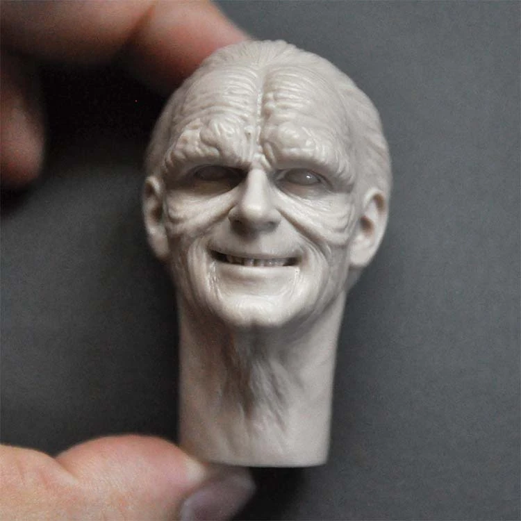 Неокрашенная голова Sheev Palpatine масштаба 1/6 модель для 12-дюймовой экшн-фигурки куклы