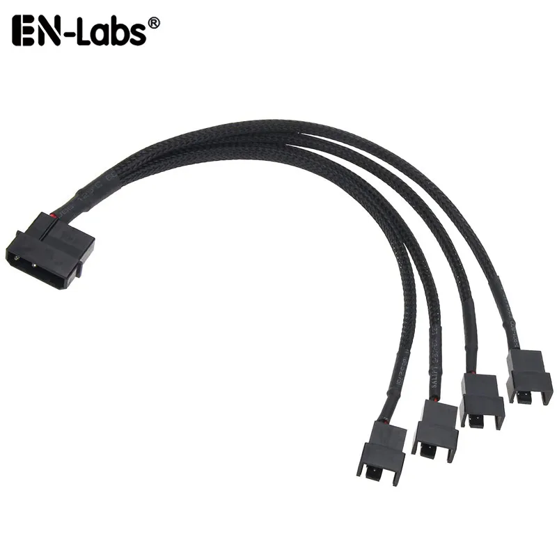 Кабель-разветвитель Molex на 1/2/3/4/5 TX3/TX4 Pin(PWM) 12 В для ПК адаптер вентилятора