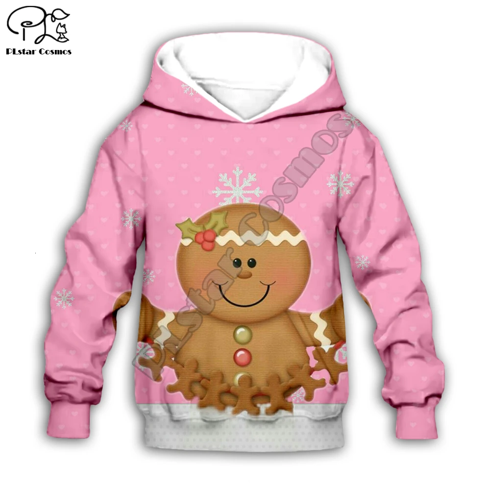 

Kids Merry Christmas cookie 3D print cartoon hoodies Santa Claus kawaii long sleeve Sweatshirt zipper boy girl cloth