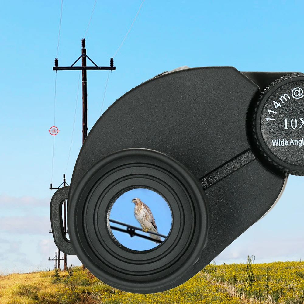 Профессиональный бинокль 10x25 BAK4 Prism мощный портативный охотничий телескоп