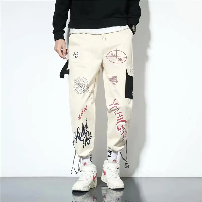 

Hip Hop Men's Pants Harajuku Fashion Joggers Men Pant Streetwear Cargo Pants Men Casual Men Clothing Elastic Waist Men Trousers