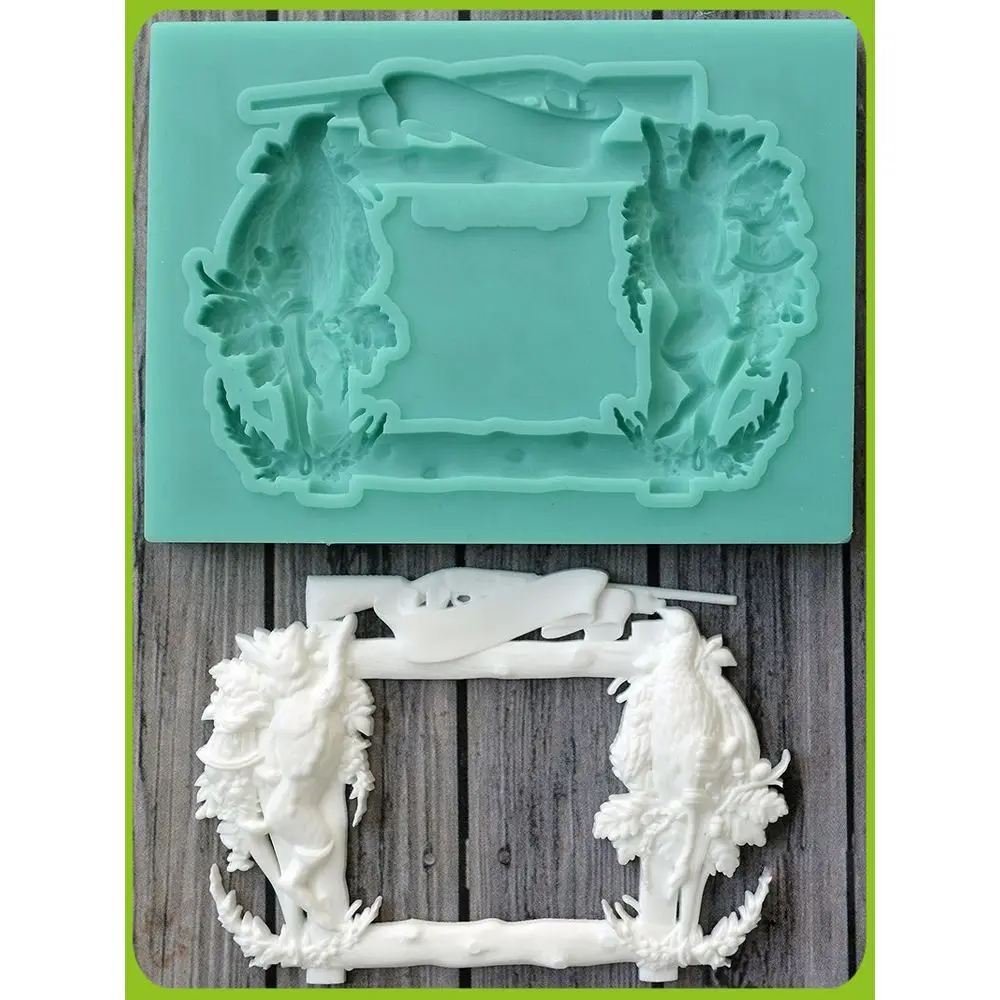 

LXYY Best Quality Silicone Mould Frame Hunting Crafts Decorating Cake Candy Molds