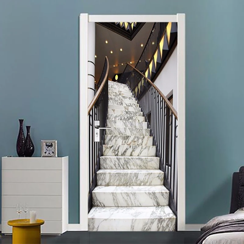 Наклейка для домашнего декора Плакат 3D креативные наклейки на дверь лестницы