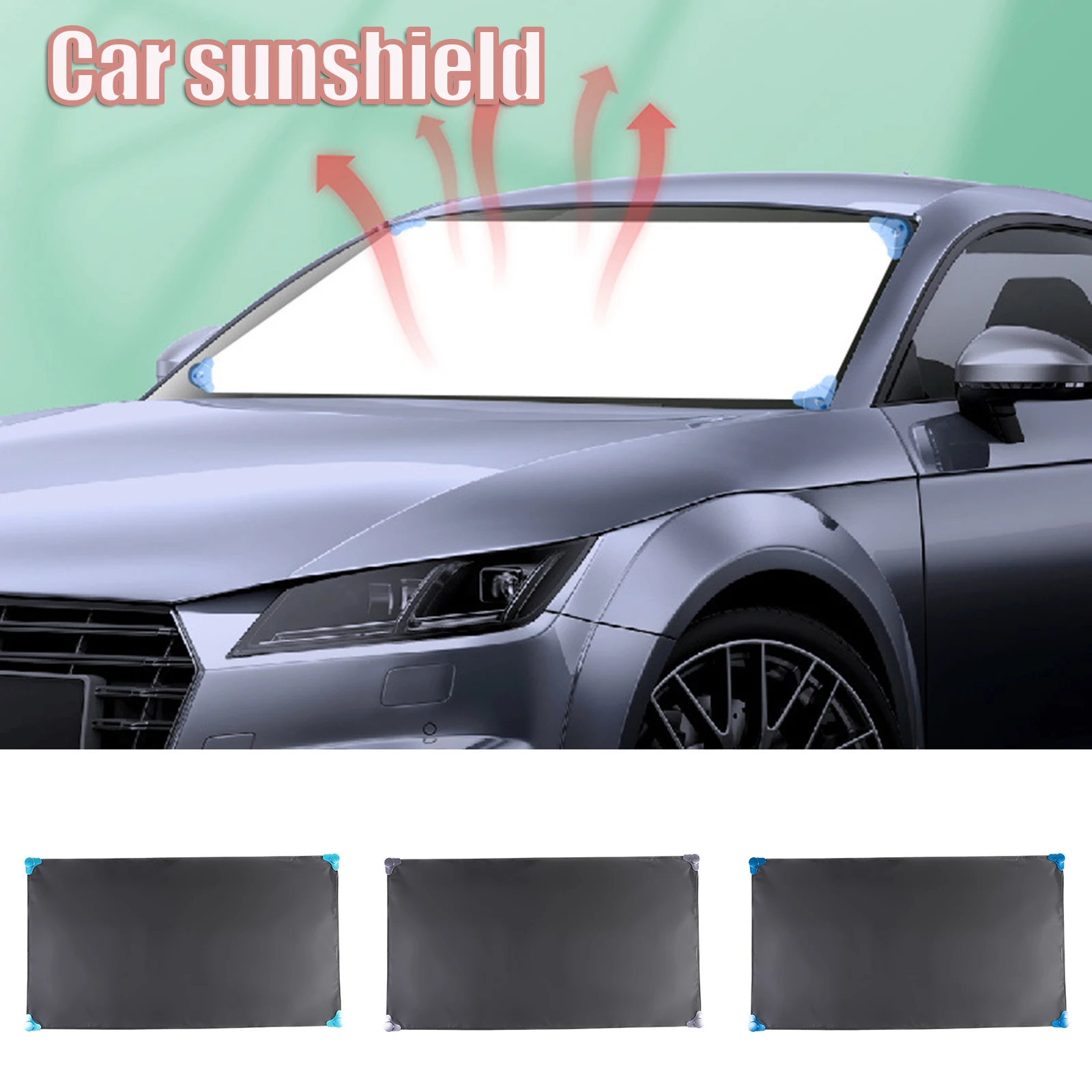 

Car Sunshield Front Windshield Sunscreen Heat Insulation and Shading Cloth With Suction Cup NJ88
