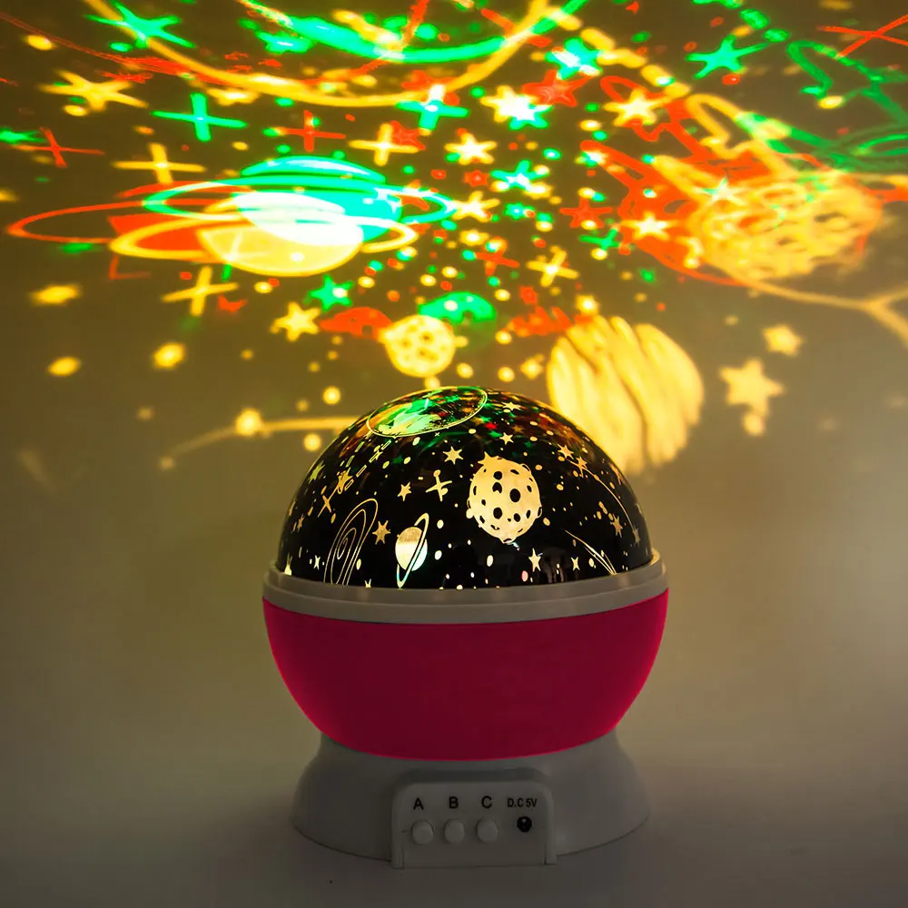 Проекционная лампа ночник Подарки домашний декор USB мульти узоры креативные