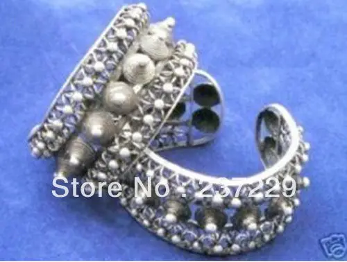 

Wholesale price ^^^^New Double Twisted Steel Wire Tip Tibet Silver Adjustable Bangles Cuff Bracelets