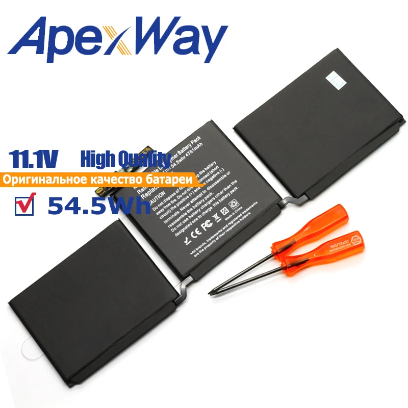 

ApexWay A1713 11.4V 54.5Wh laptop battery for Apple MacBook Pro 13'' A1708 ( 2016 years )