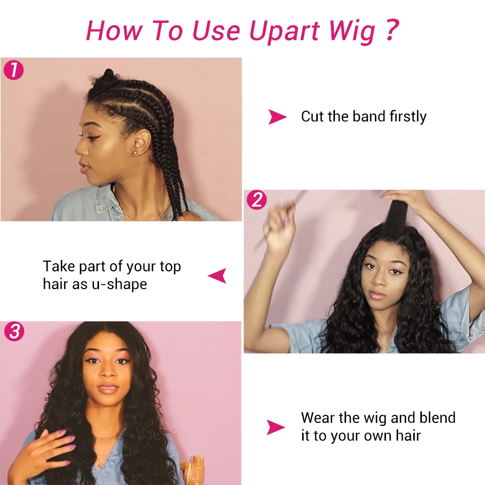 

Brazilian Hair Wig Full Machine Straight Hair Wig U part Wig Human Hair Wigs Natural Color Non-Remy Hair