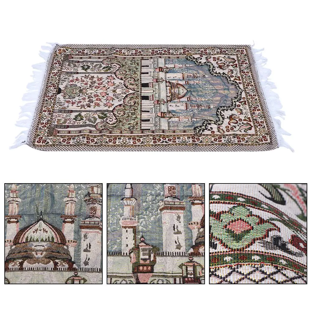 Исламская молитва коврик Новый 70x110cm Коран турецкий мусульманская ковер кисточка