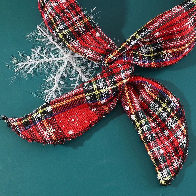 

Полосатая темпераментная лента для волос с бантом, аксессуары для волос, лента для волос в рождественском стиле, яркая полосатая лента для в...