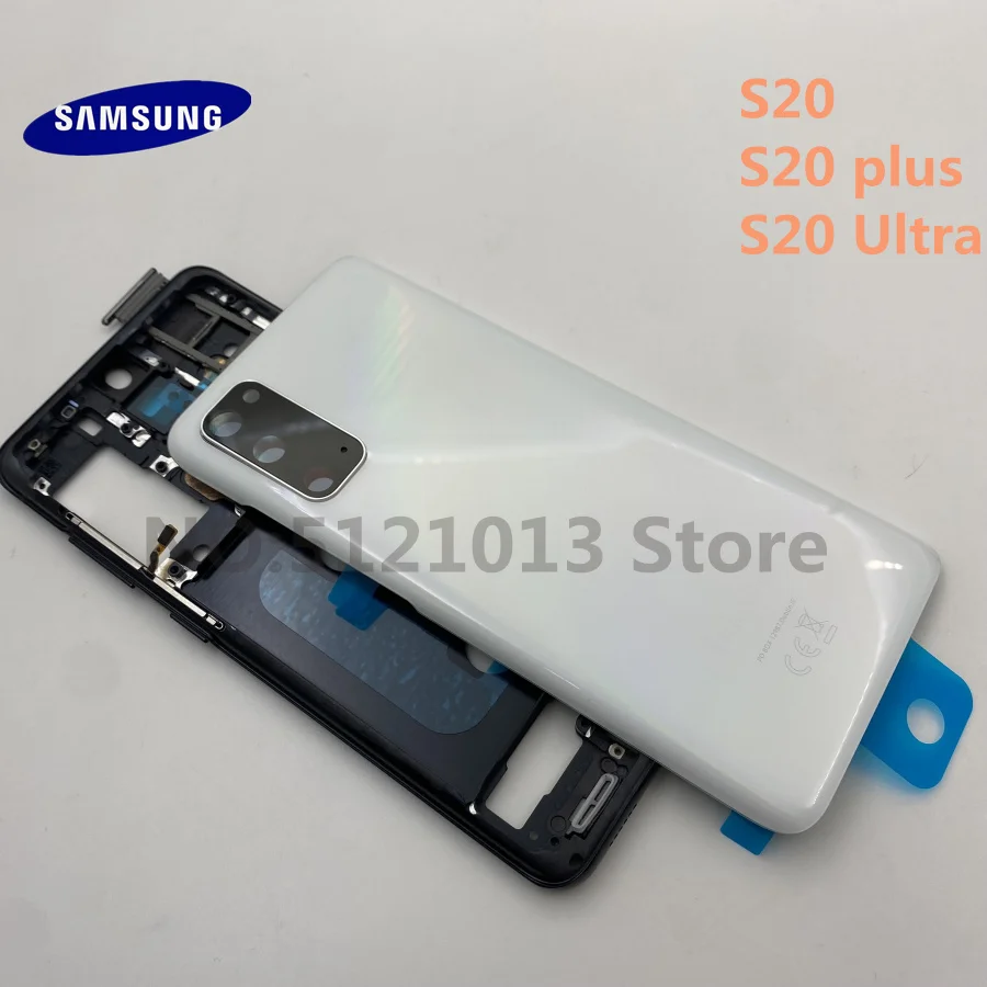 

S20 Original Full Housing Case Back Cover Glass Middle Frame For Samsung Galaxy S20+PLUS Ultra Complete Parts