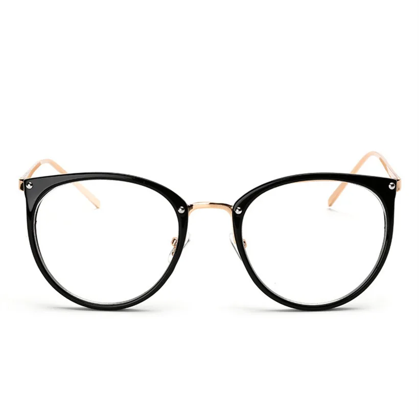 Модные кошачьи женские очки оправа для корригирующих очков металлическая Ретро
