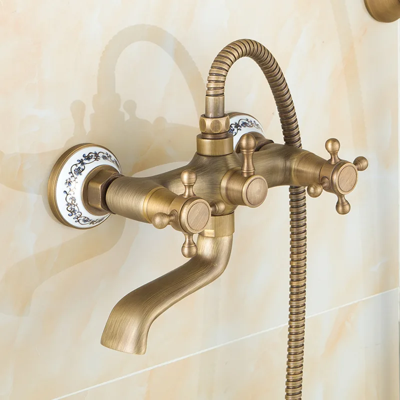 

Full Copper To Fake Something Antique Shower Shower Suit Household Toilet Simple And Easy Shower Faucet Shower Device Get Wet In