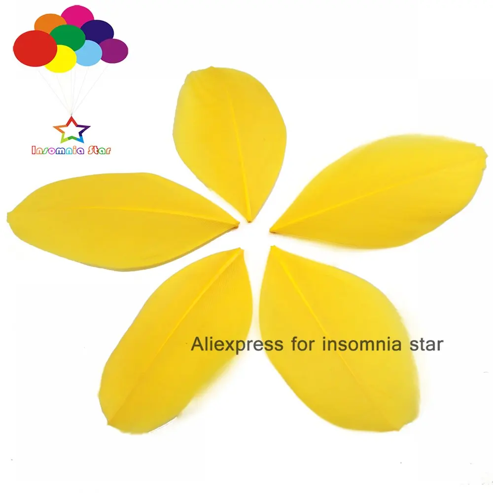 Золотые гусиные перья с круглой головкой свободные для миллинери рукоделия