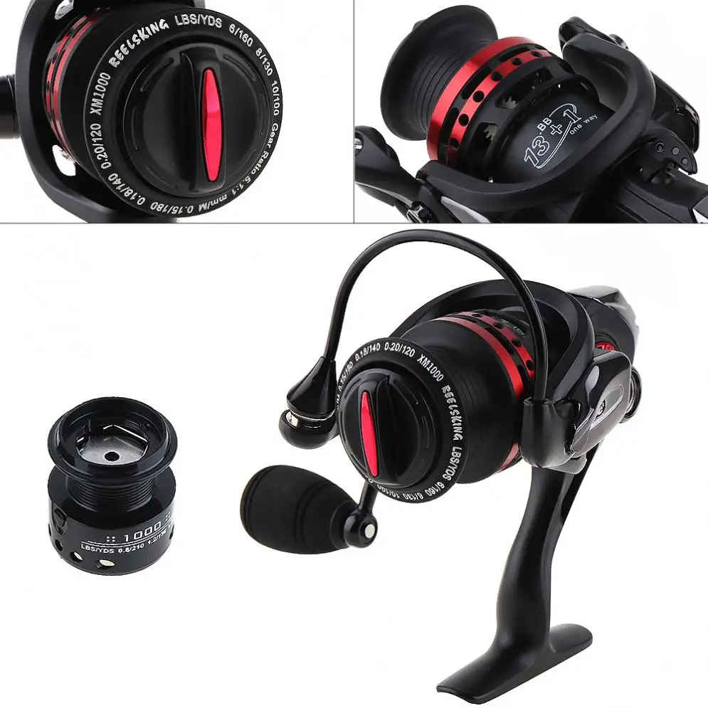 

Saltwater Metal Spinning Fishing Reel 13+1BB 5.5:1 Anti-Corrosion Fishing Wheel with No-Gap Reaction Structure for Sea Carp