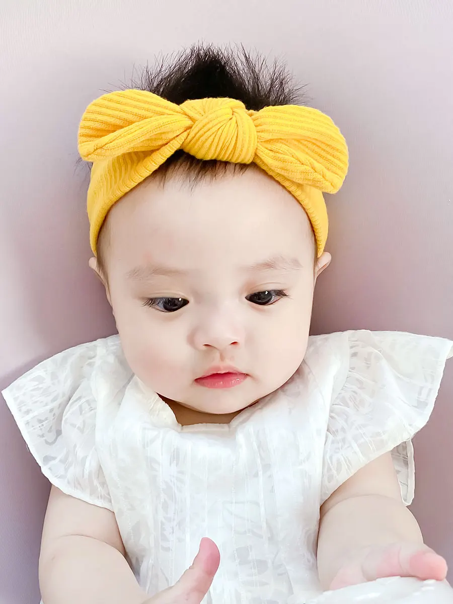 

Повязка для волос с бантом для новорожденных супер эластичная Защитная повязка для волос в Корейском стиле для новорожденных принцесс Унив...