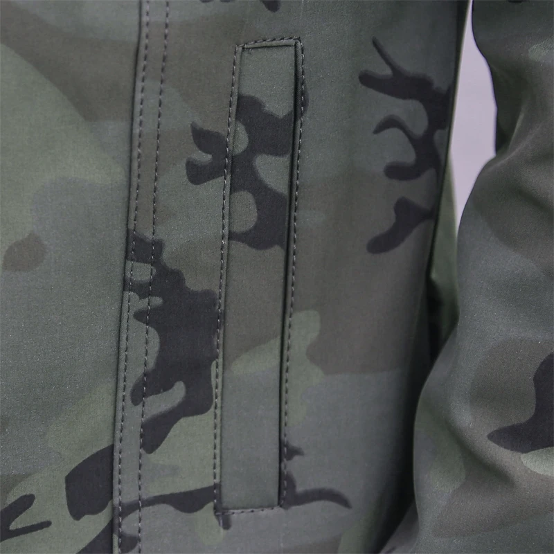 

91% Polyester 9%Spandex Gman Spring Autumn Casual Men Jacket Single Breasted Clothing Army Print Style Outwear M-3XL 9832