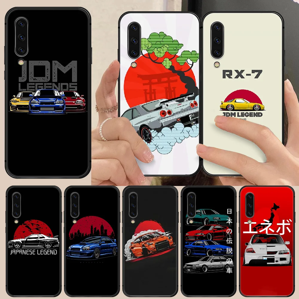

JDM car Phone Case Cover Hull For HUAWEI honor 7a 8 8s 8a 8x 9 9x 10 20 i Lite Pro black Hoesjes Fashion Waterproof Silicone