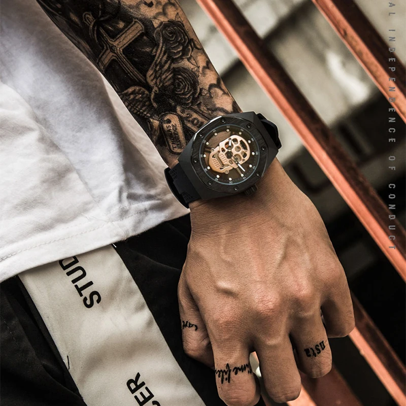 

Relogio Masculino Men Watches Quartz Version Fashion Luxury Luminous Skeleton Waterproof Stainless Steel Montre Homme 2021
