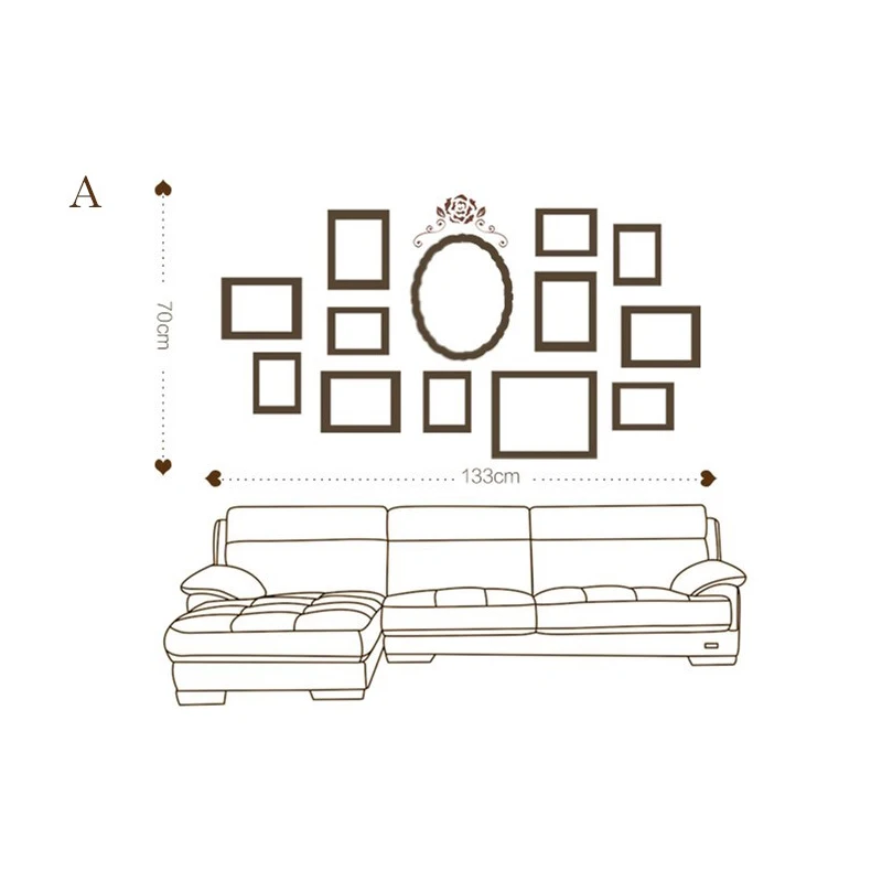 Романтическая Европейская фоторамка Настенный декор набор рамок для картин