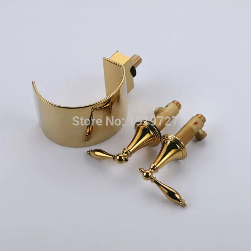 Vidric Прямая поставка с завода роскошный 3 шт. PVD Ti-gold титановый Золотой смеситель