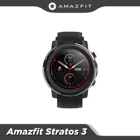 Amazfit Stratos 3 Bluetooth на открытом воздухе Smartwatch 19 спортивных режимов будильник GPS отслеживания 5ATM GPS музыка сердечного ритма 14 дней Батарея