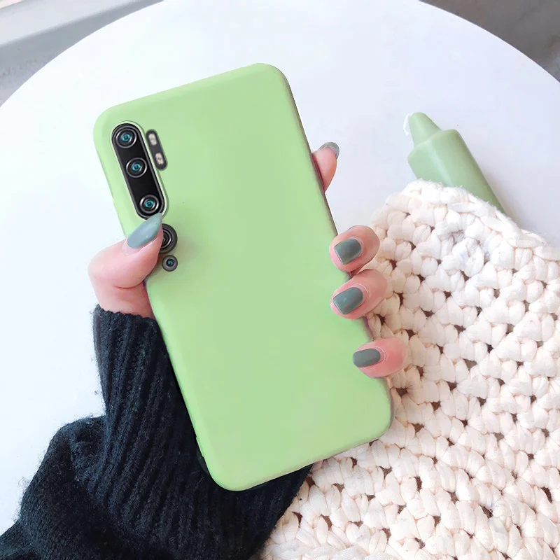 green Чехол для redmi UL 10 cc9 pro redmi k30 k20 чехол funda coque caps etui корпус мягкий тонкий матовый корпус - Цвет: green