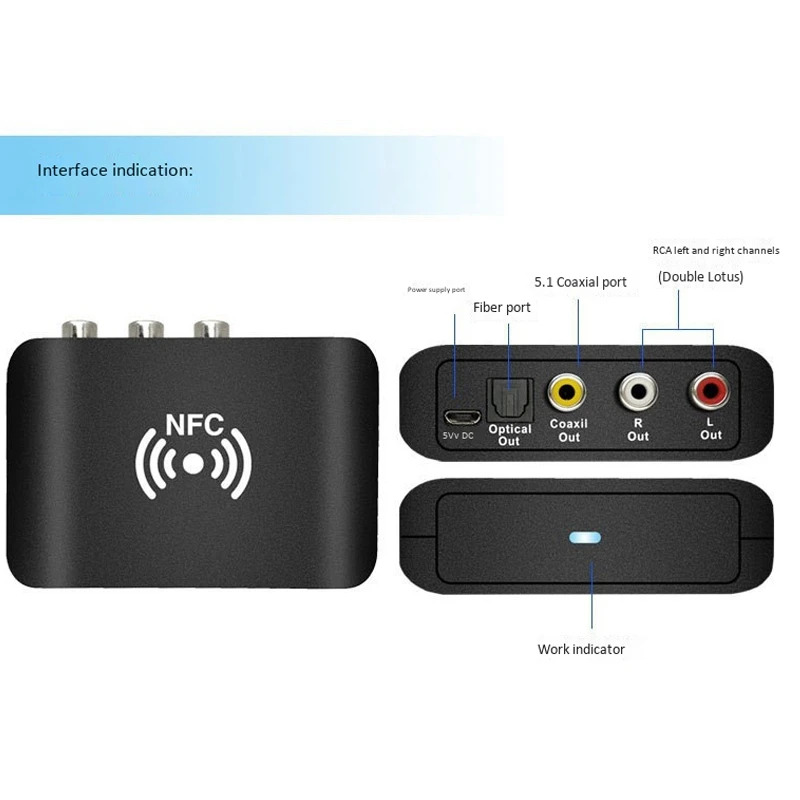 Bluetooth o адаптер NFC приемник оптическое волокно 5 1 коаксиальный RCA выход APTX для ТВ