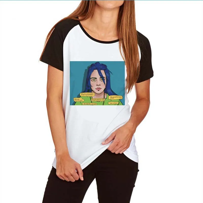 Kpop Billie Eilish Футболка Harajuku вентиляторы белый хлопок для мужчин Camiseta Mujer Лидер