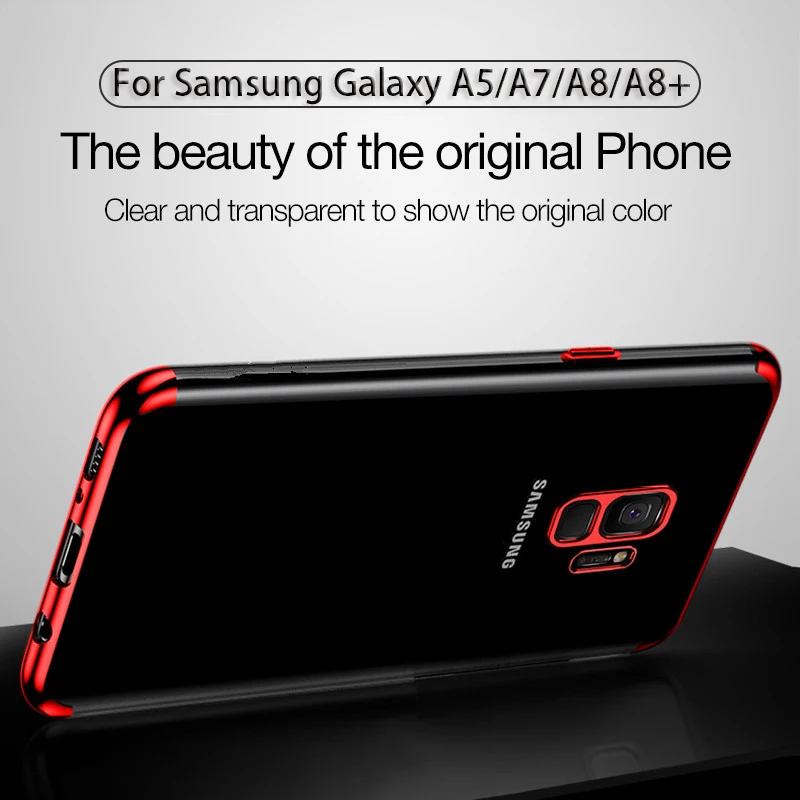Мягкий чехол для телефона SamSung Galaxy A9 2018 A7 Бампер корпус прозрачное покрытие ТПУ