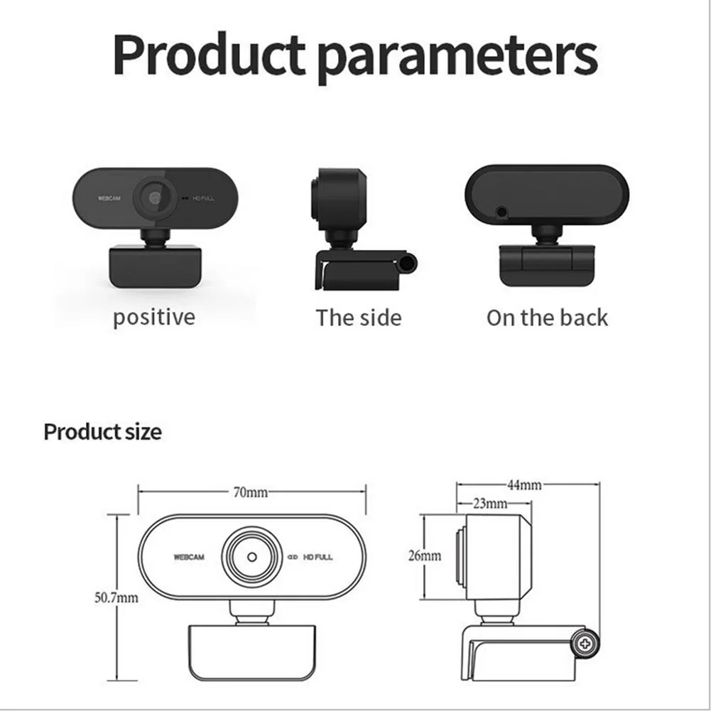 

New 1080P Web Camera Full HD Webcam Auto Focus Camera WebCam For PC Computer Laptop with Microphone DropShip