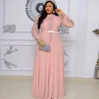 Женское платье с длинным рукавом, Элегантное свадебное платье, мусульманский стиль, турецкий Дубай, кафтан, наряд, 2022