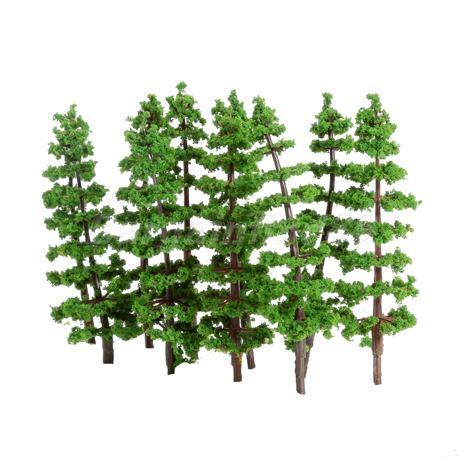 

10PCS Scale 1:100 - 1:150 Plastic Green Pine Trees Model Street Park Train Railway Scenery Layout Tree Scenery Landscape 9cm