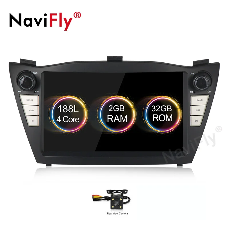 32G add camera NaviFly " Android 9 автомобильный мультимедийный плеер для hyundai IX35 TUCSON 2009 2010- Wifi RDS gps Navi 2+ 32G hd-навигатор для автомобиля BT - Цвет: 32G add camera