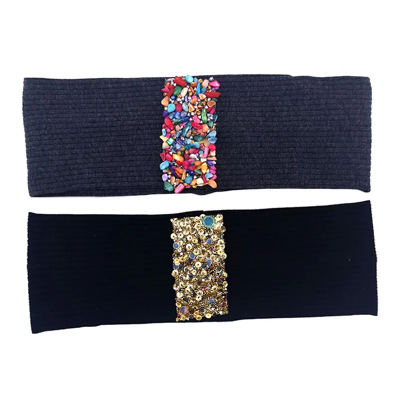 Женская яркая Регулируемая хлопковая повязка на голову мягкая эластичная