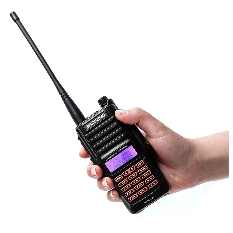 2PCS Walkie Talkie 10W Baofeng UV-9R Plus Waterproof Ham Radio Station hf Transceiver VHF UHF Two Way Radio Scanner uv9r plus