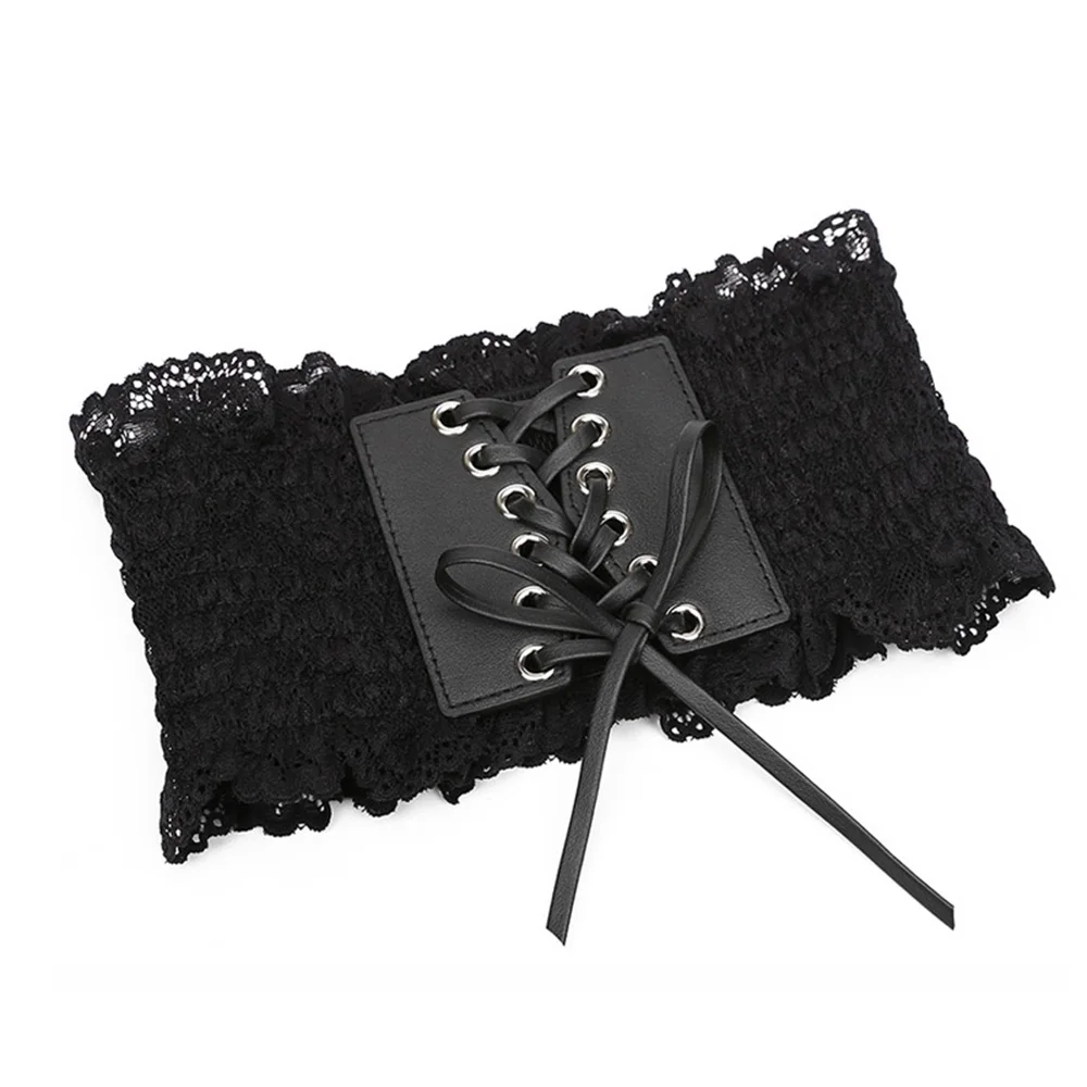 Женский кружевной пояс Rosetic на шнуровке украшение для платья белый черный