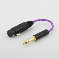 hifi 6 35mm 14 male to 4 pin xlr female balanced connect trs audio adapter cable 6 35mm to xlr silver plated connector