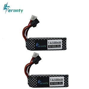 7,4 v Lipo батарея для водяного пистолета 2S 7,4 V 1400mAh 501855 батарея для мини страйкбола BB Воздушный пистолет электрические игрушки пушки части 2 шт.компл.