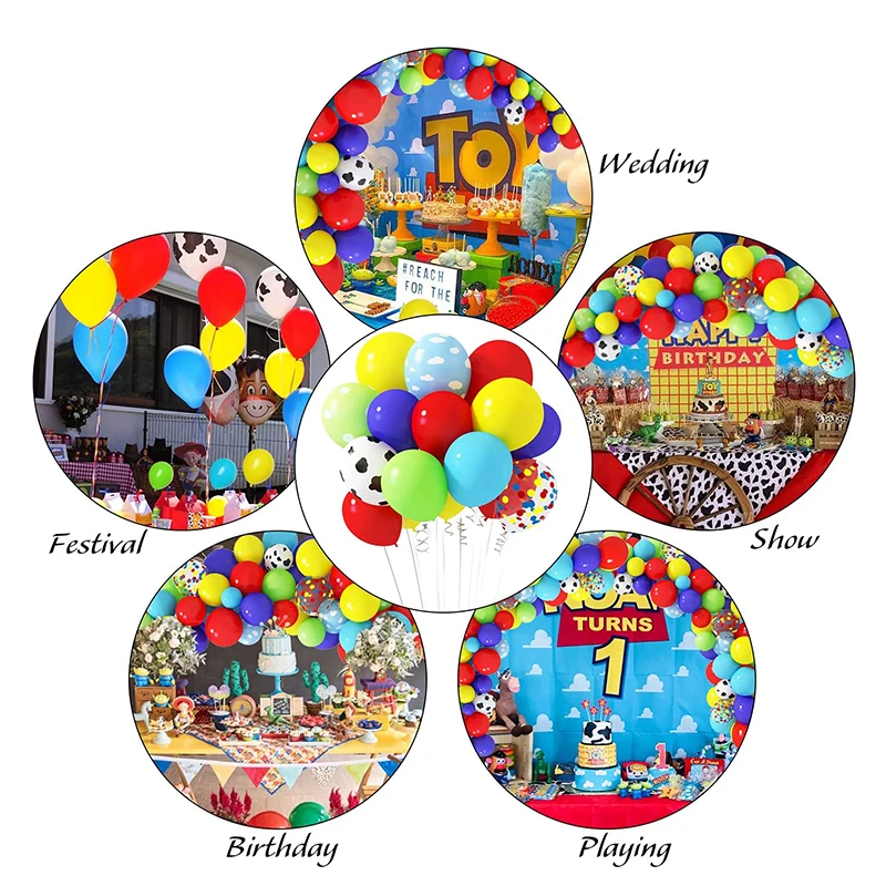 Disney История игрушек воздушный шар арка фотоэлемент облако корова красный желтый