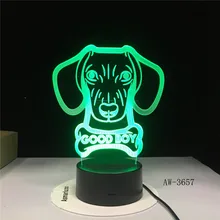 Хит продаж 3D ночник с милыми большими ушами собачкой