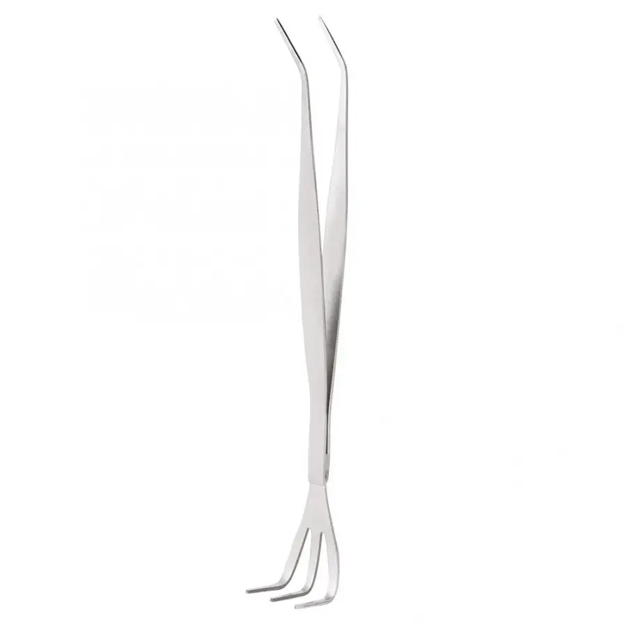 Грабли из нержавеющей стали 2 в 1 пинцет бонсай с эргономичной ручкой для почвы и