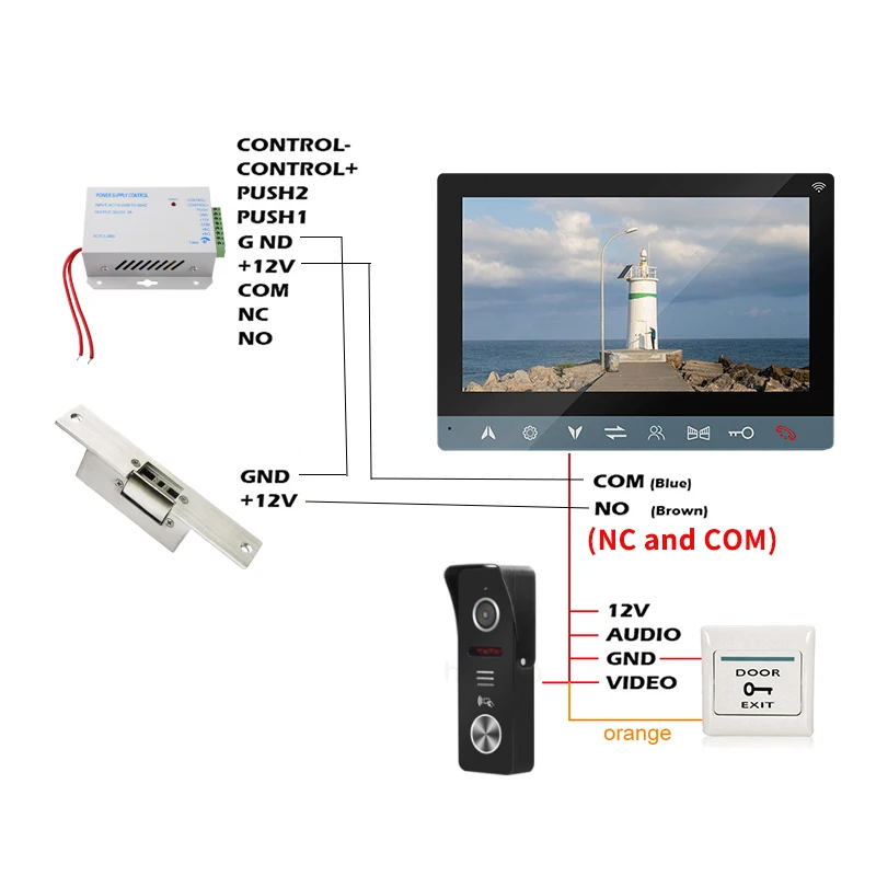 avata mechanical lock no or nc unlocking with power and waterproof switch button for home video intercom access control system free global shipping