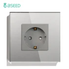 Электрическая настенная розетка BSEED стандарта ЕС, 16 А, 4 цвета, электрическая розетка с одной кристальной панелью, 110-250 В
