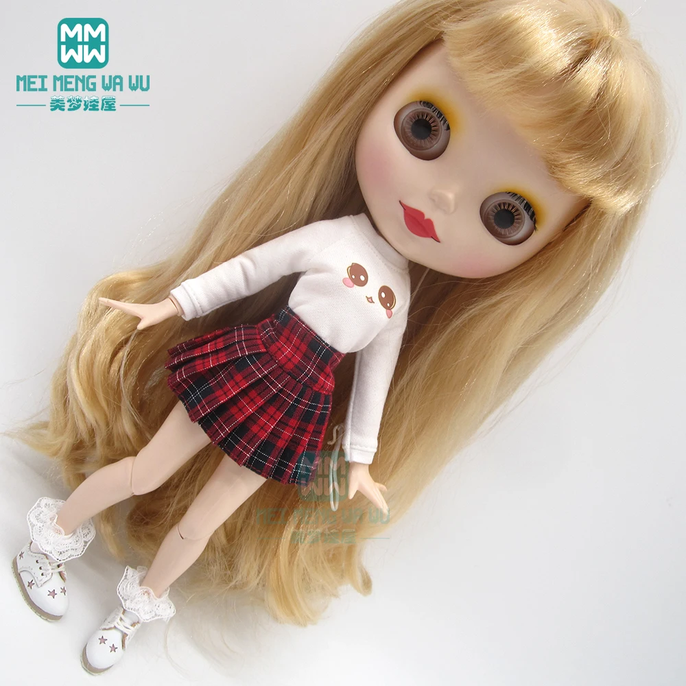 Одежда для кукол Blyth 1 шт. модная футболка в полоску юбка свитер носки Azone OB23 OB24 1/6